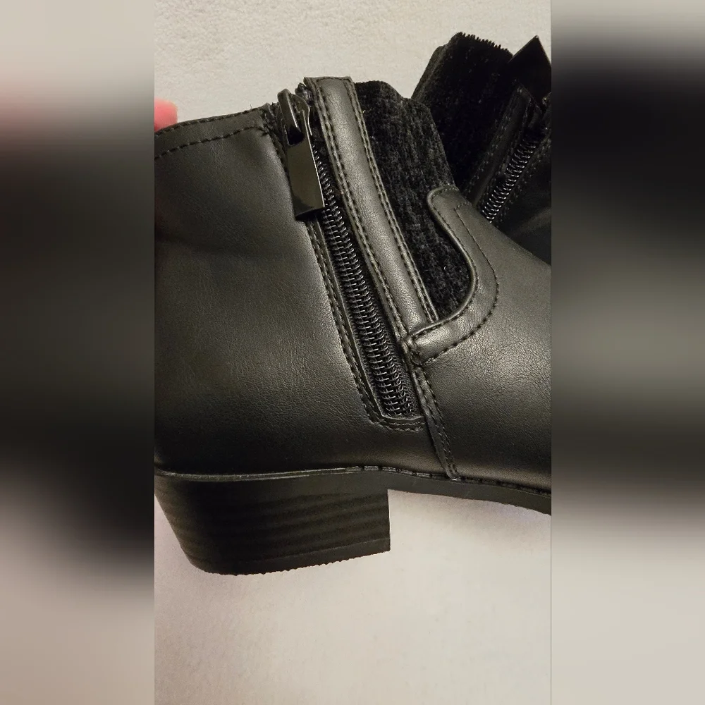 Torrid Black Ankle Booties with Suede Accents